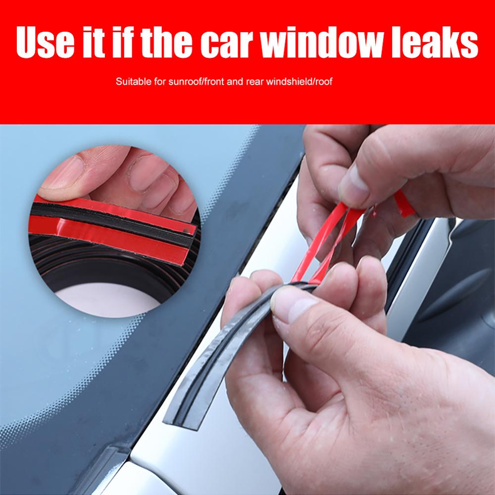 Car Rubber Seal Strips Auto Seal Protector Sticker Window Edge Windshield Roof Rubber Sealing Strip Noise Insulation Accessorie