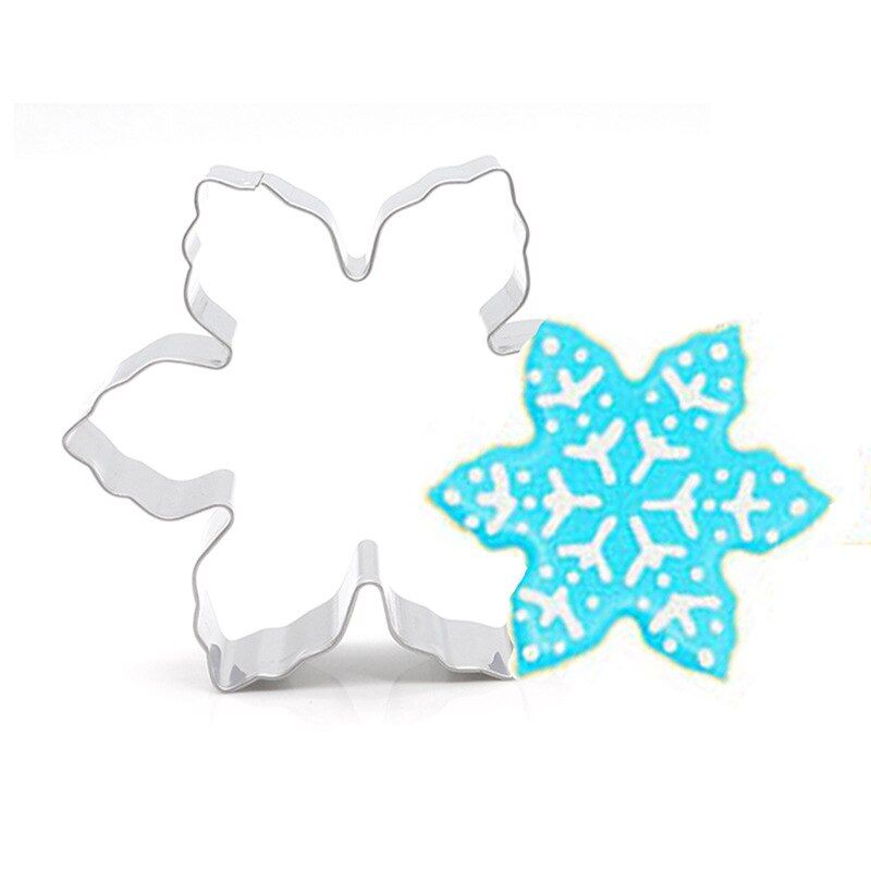 Christmas Cookie Cutter Biscuit Mold Cooking Tools Christmas Theme Metal Cutters Mould Snowflake Snowm Christmas Tree Cut: 3