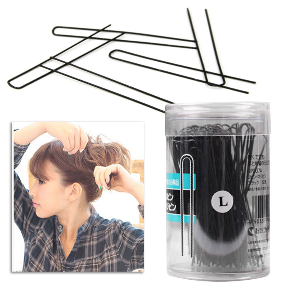 100pcs Women Hair Pins U Shaped Corrugated Stainless Steel Hair Clip Hair Pins Hair Accessories for Bun Hairstyle Updo Hairstyle