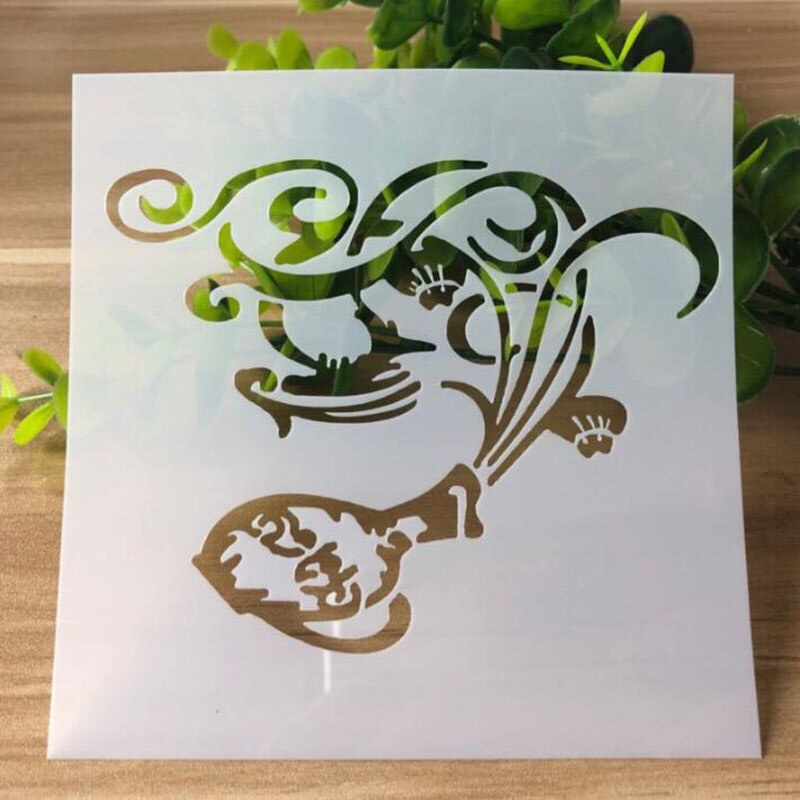 1pc Schablone Wiederverwendbare Malerei Vorlage DIY Blume Werkzeuge Fotoalbum Scrapbooking Färbung Tagebuch Präge Büro Schule Liefert: 07