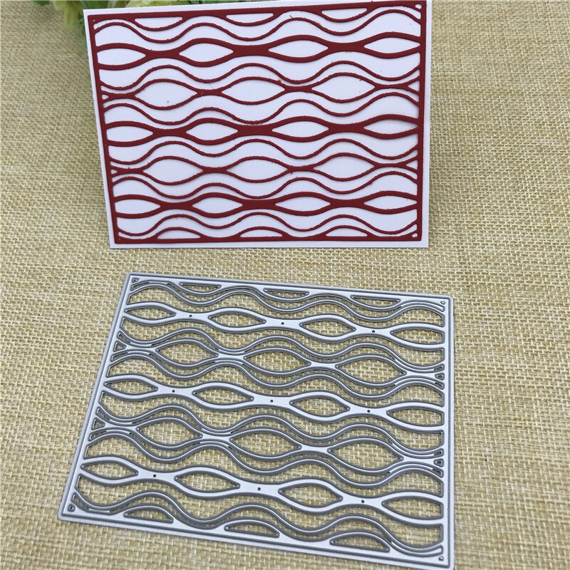 Golvende rechthoekige frame achtergrond metalen snijmallen sjablonen voor het maken van kaarten decoratieve reliëfdruk pakpapier kaarten stempel diy