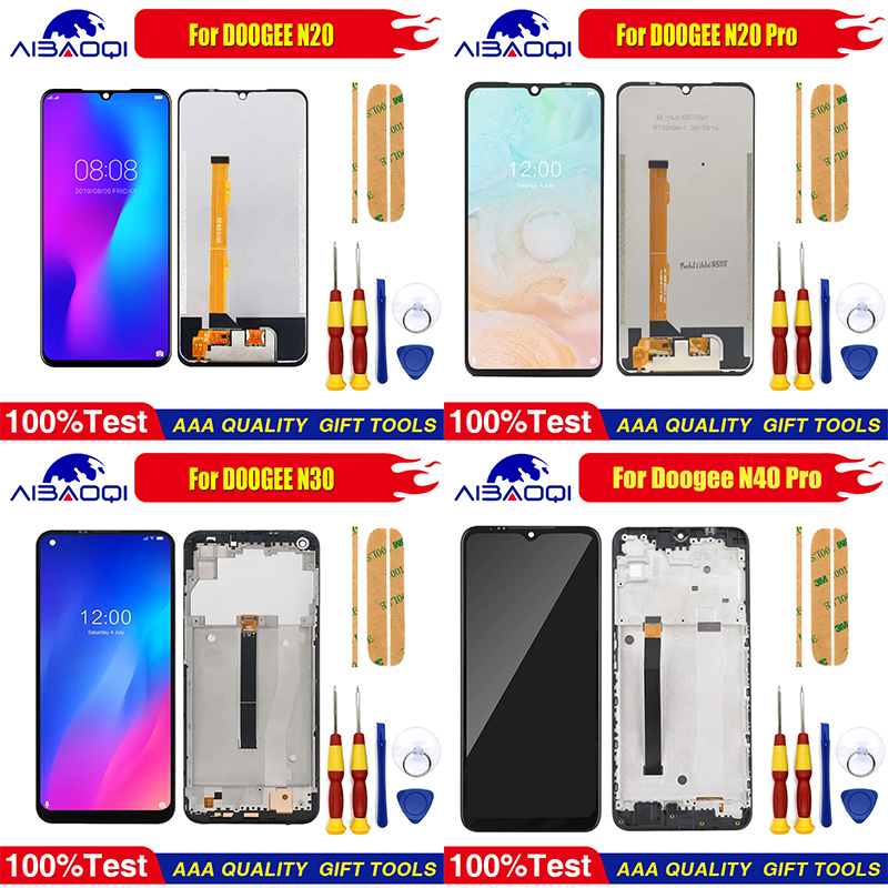 Neue Original Touchscreen LCD Display Für DOOGEE N20 Y9 Plus Mit Rahmen Ersatz Teile + Zerlegen Werkzeug + 3M Klebstoff