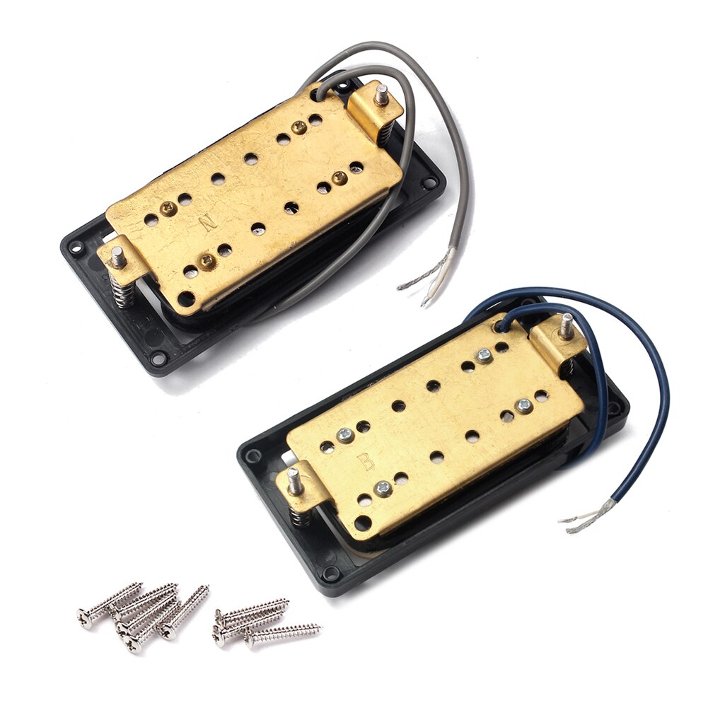 2Pcs 50mm/52mm Humbucker Dual Coil Neck Bridge Pickup Set for Electric Guitar Humbucker Dual Coil Neck Bridge Pickup Set Humbuck