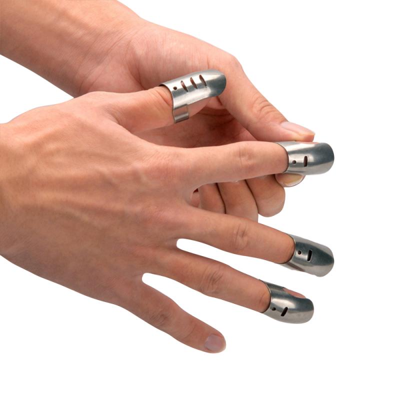 1 sztuk ochraniacz na palce anty-skaleczenie osłona na palce ze stali nierdzewnej bezpieczne nóż robić cięcia warzyw skaleczenie palec ProtectionTool kuchnia Gadge