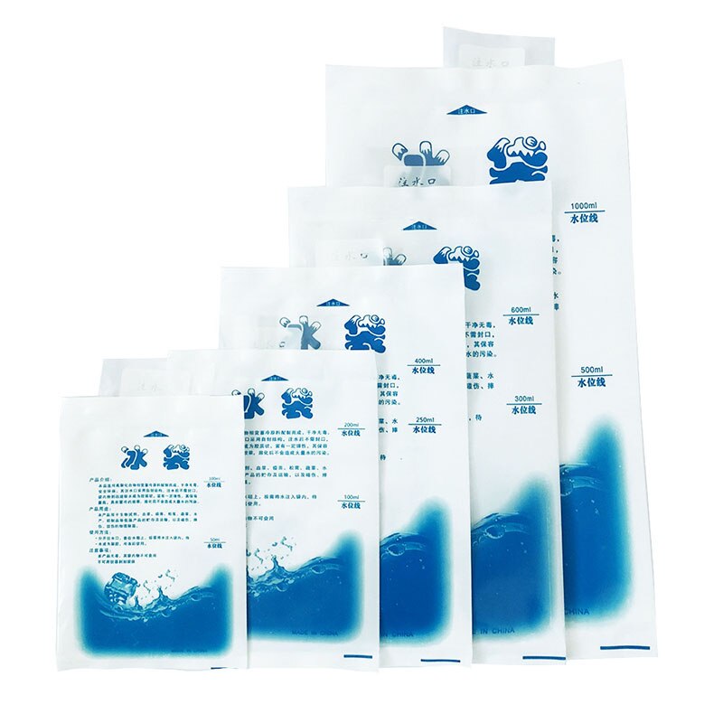 10 pçs/lote reutilizável gel saco de gelo seco frio bloco de gelo plástico isolado saco térmico para comida bebida lancheira gel físico saco de gelo frio