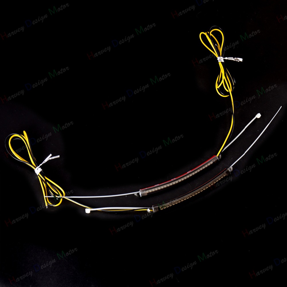 LED 39mm-41mm Gabel Blinker Bausatz & geräuchert Objektiv Für Harley Sieg Motorrad