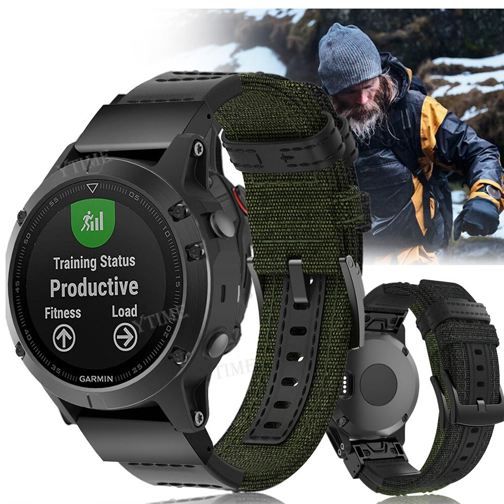 Voor Garmin Fenix 7X Smart Horloge Band 26Mm Nylon Quick Release Horlogeband Band Fenix 7 Fenix7 Horloge 22Mm easyfit Pols