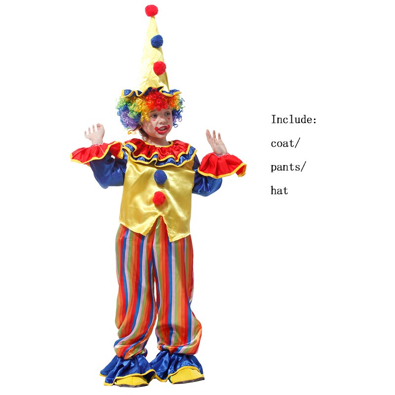 Disfraces de payaso de circo para niños, Halloween, Año , disfraz de fantasía, juegos de rol: L