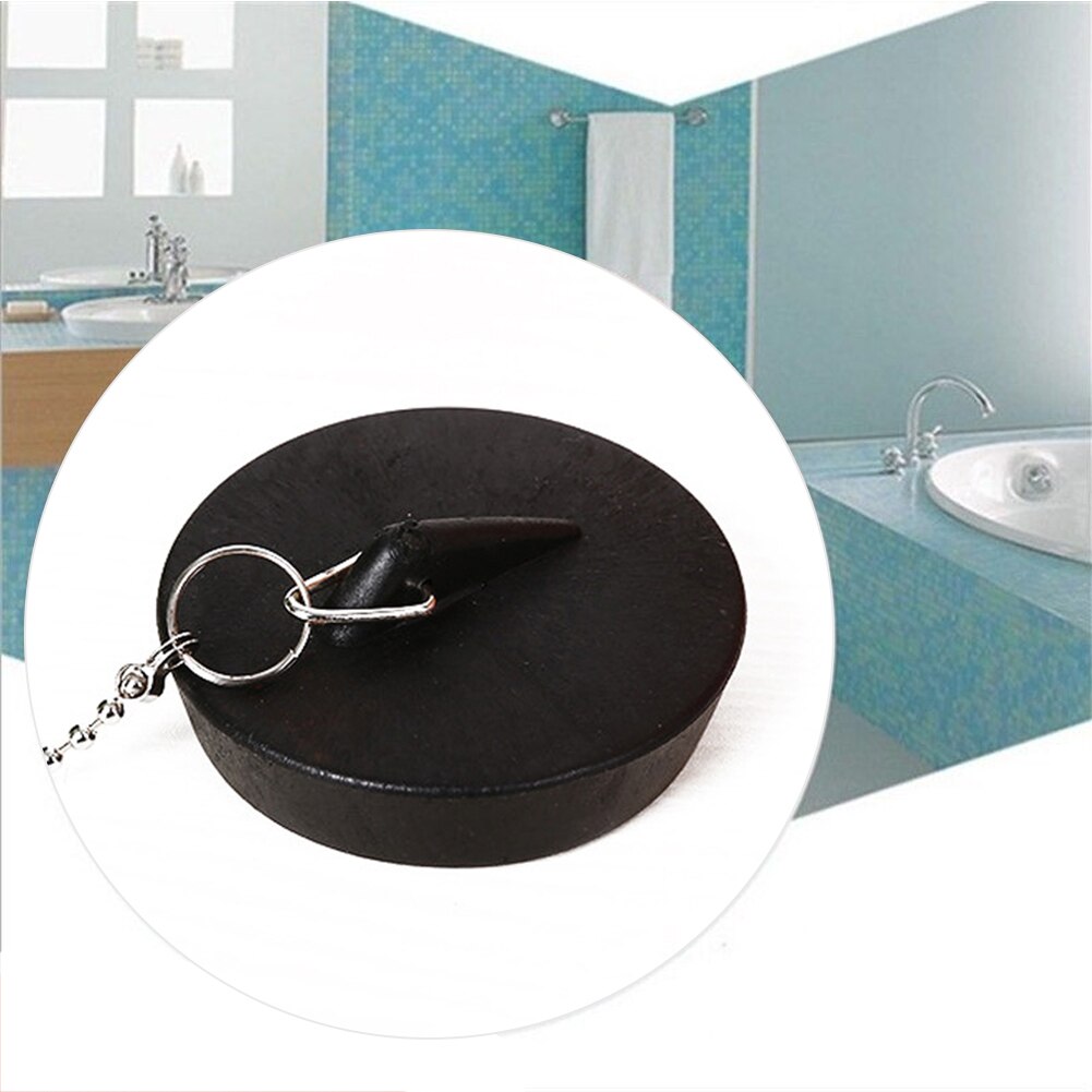 Badkamer Keuken Wastafel Tool Soft Rubber Bad Stopper Sink Plug Met Ketting Anti-Lekkage Gebruik Mop Zwembad Lichtgewicht duurzaam