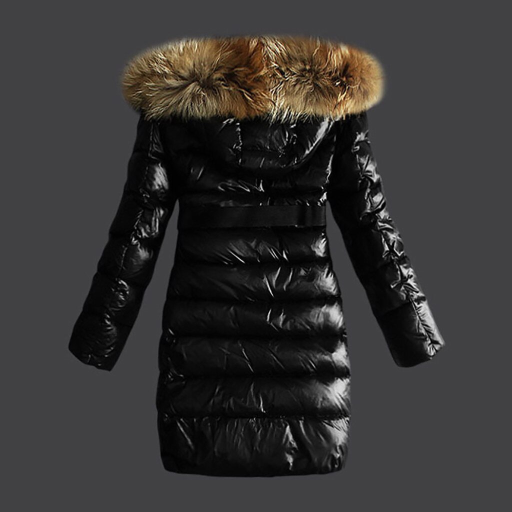 Hiver femmes ski vestes épais grande fourrure à capuche slim veste manteau solide femme veste pour hiver grande taille