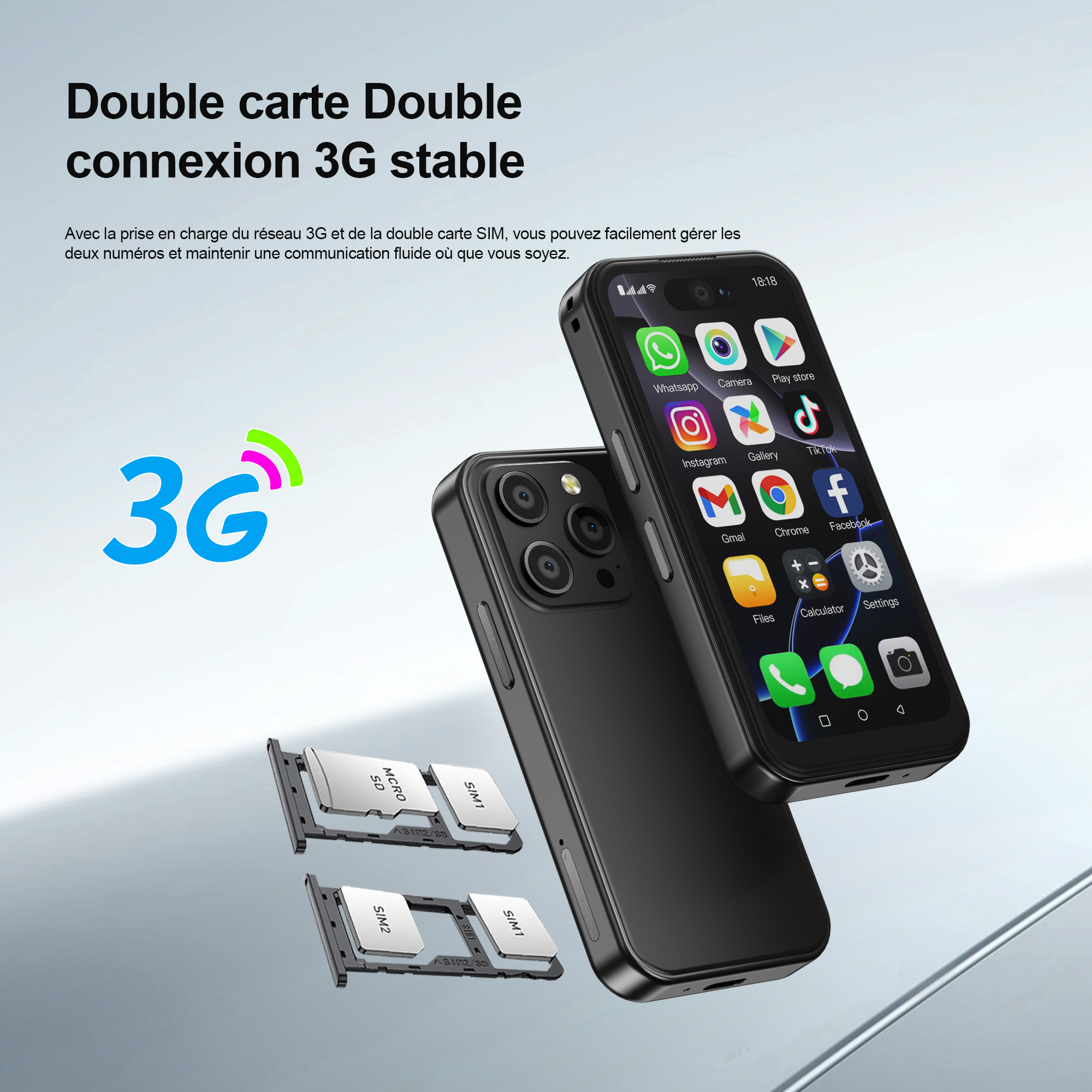 SERVO 16Profi 3G Mini-Smartphone Android-System 16 GB Rom abspielen Geschäft WhatsAPP WiFi Hotspot GPS 2 SIM 3,75 Zoll kleines Smartphone 2800 mAh