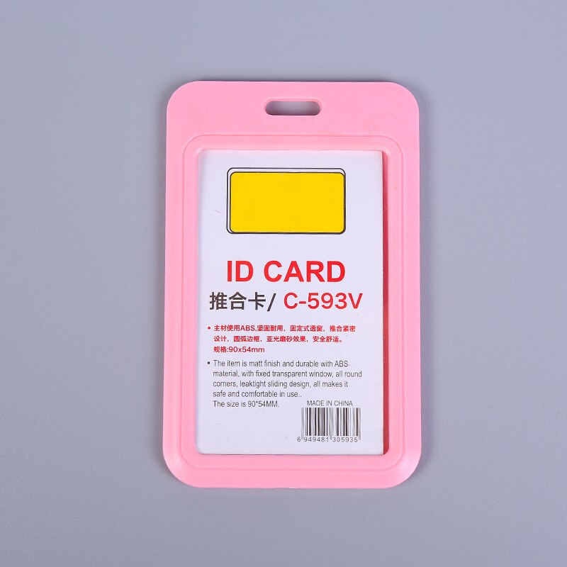 Doctor Nurse ID Card Pass Holder Student ID Card Holder Bus Pass Business Card Case Acrylic Nurse Badge: pink