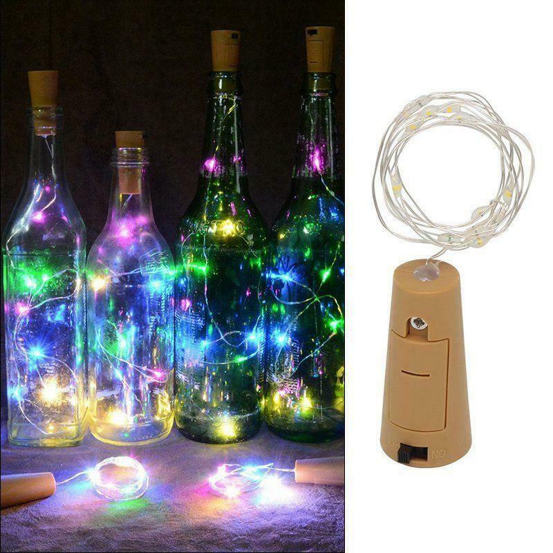 2m 20 LED Mini Flasche Stopper Lampe Schnur Fee Licht Bunte Licht Bar Dekor