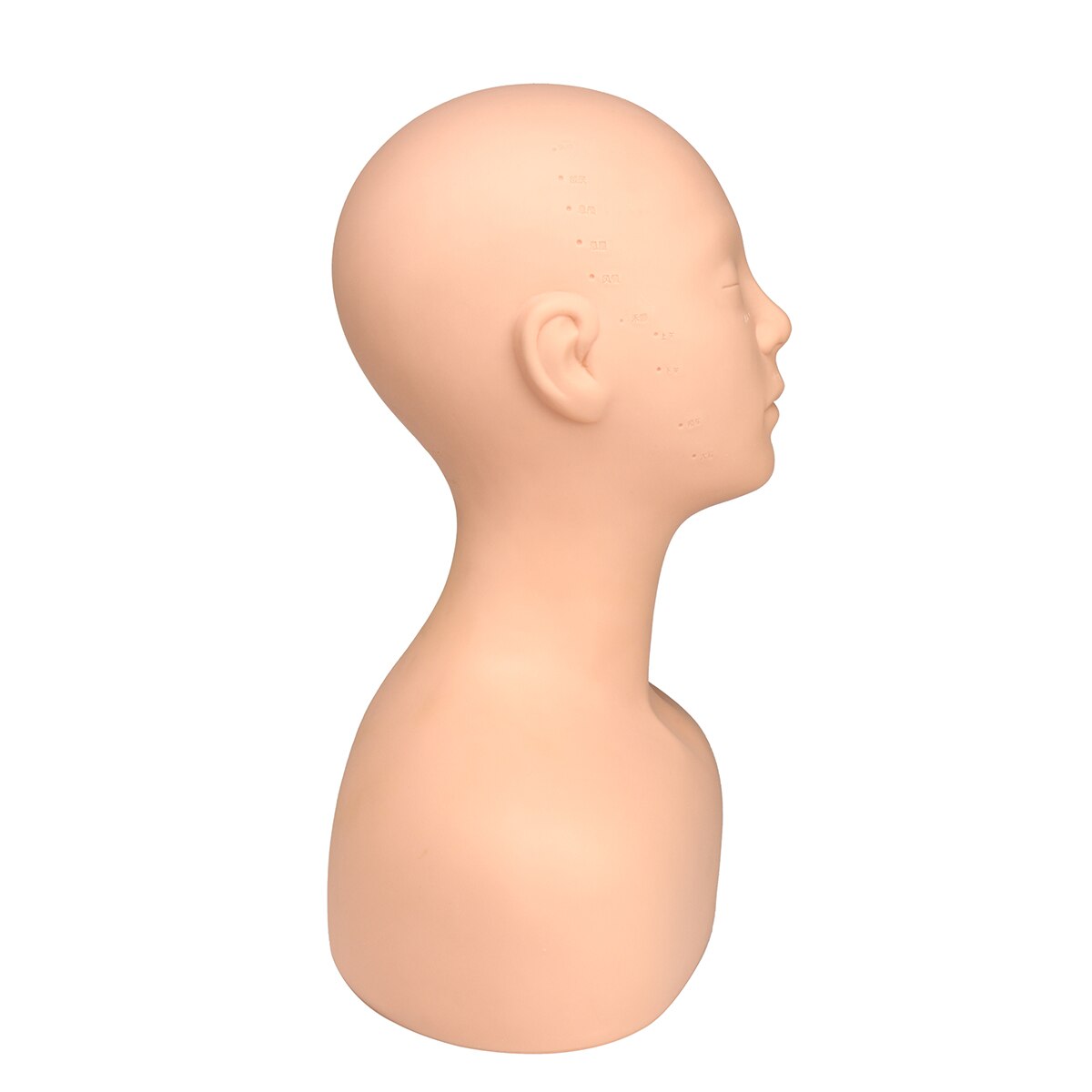Demi tête factice tête de Mannequin avec épaule Acupoint Acupuncture Massage maquillage Extension de cils pratique modèle tête