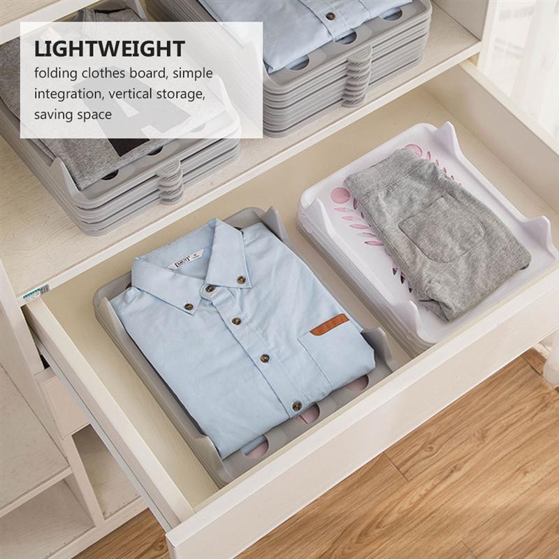 5pcs Fast Clothes Folding Boar Lazy Folding Clothes Organize T Shirt Folder Board Clothing Dividers Stackable Folding Board