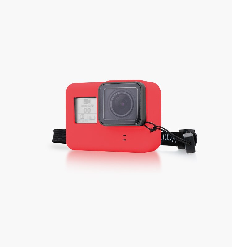 Vamson voor gopro hero 7 black 6 5 accessoireskit zachte siliconen beschermhoes voor gopro hero 7 6 5 black camera  vp629: Vp629- rood-sz