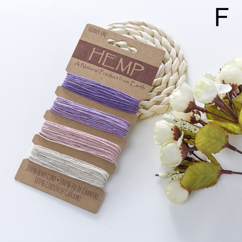 Corda di canapa colorata corda cerata filo spago filo filo regalo fai da te imballaggio gioielli braccialetto fare mestiere decorazione della festa nuziale: F