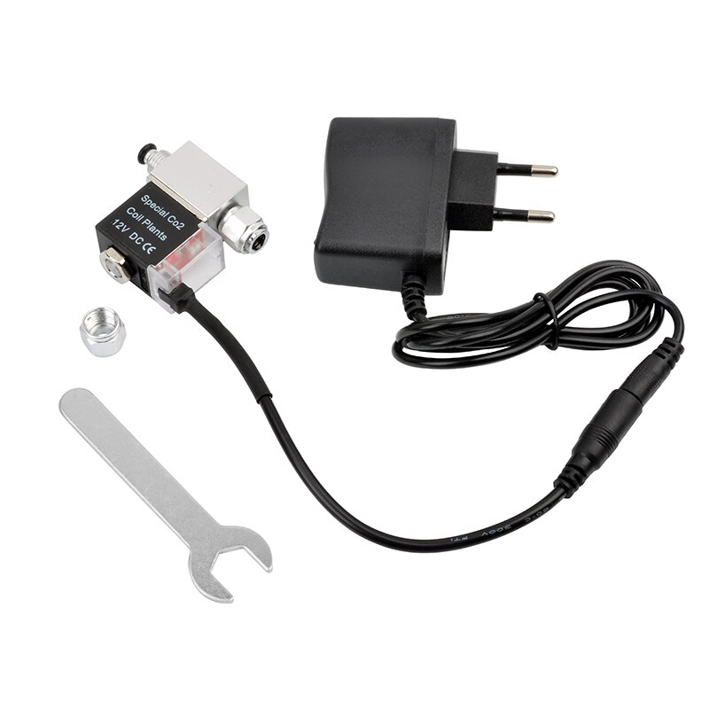 NICREW DIY CO2 Reaktor Generator System Bausatz Für Aquarium Panzer Co2 Regler Diffusor Magnet Für Gepflanzt Aquarium Zubehör: Solenoid Ventil