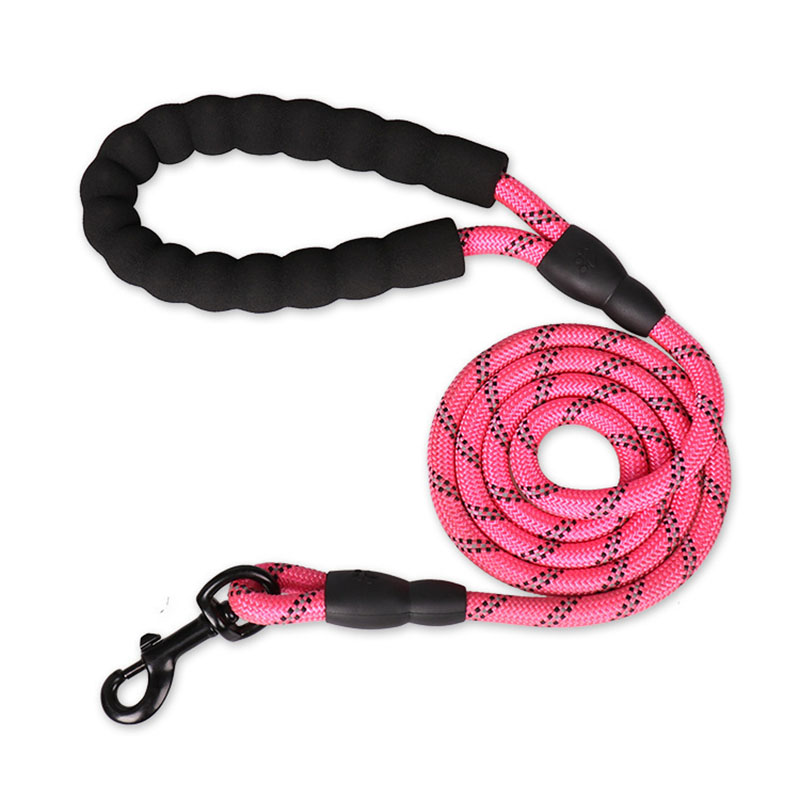 1.5M Nylon Training Hondenlijn Lead Huisdier Trekkabel Leash Voor Onderwijs Camping Achtertuin Hond Pet Wandelen Running Jogging lood: Rose Red / 1X150cm