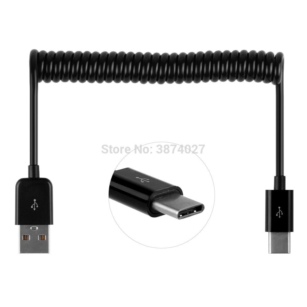 Frühling dehnen USB-C 3,1 Typ C Stecker auf USB 2.0 Einem Männlichen Daten kabel für HUAWEI P9 10 Onepuls 2 3 Nexus 6 P 5X S8 + 100 cm/300 cm