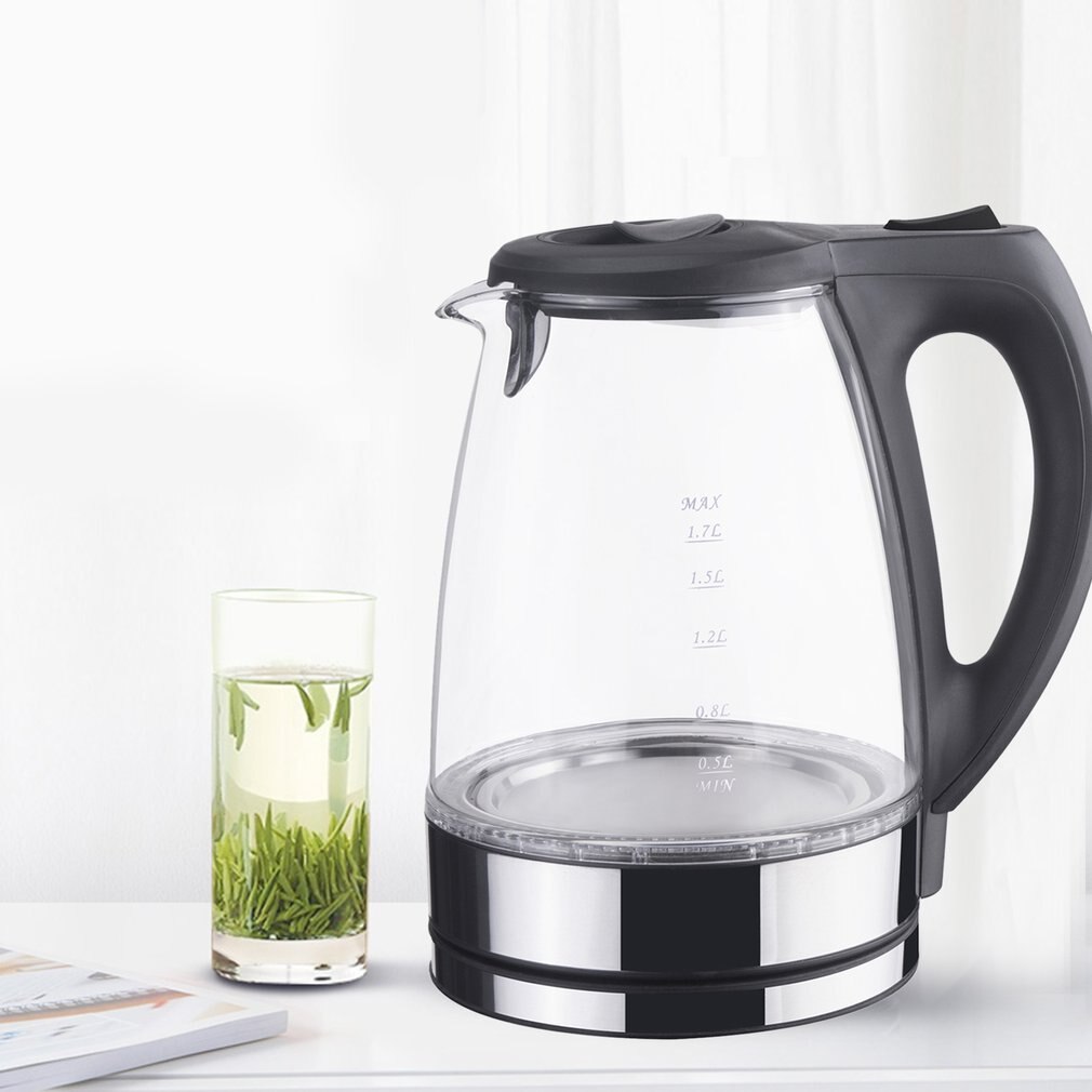 Bouilloire électrique en verre Fy-788, Protection thermostatique à une couche, Thermos, mise hors tension avec balance