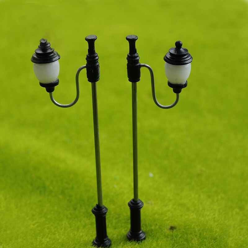 20 stück modell-gartenlaternen im maßstab 1:100, einzelkopfdrähte, glühbirnen, modelllichter mit drähten und glühbirnen für landschaftsmodellspielzeug