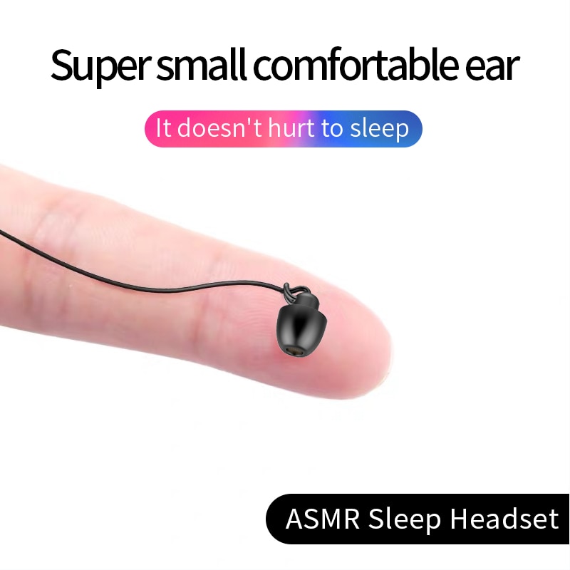 3.5 High Fidelity Silicon Soft Sleep Headset with Microphone and Noise-cancelling Headset for All Mobile Phones