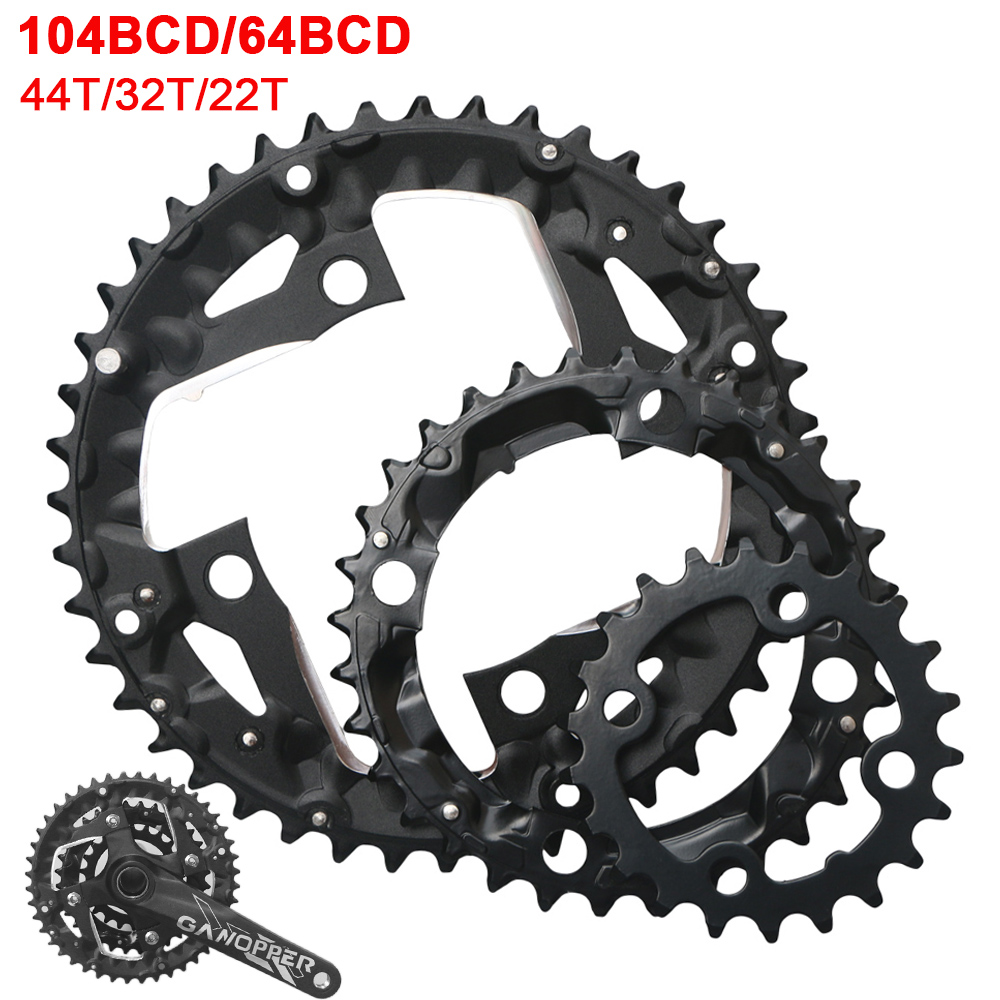 104BCD 64BCD Kettingblad 44T 32T 22T 7/8/9 Speed Crank Bike Crankstel Keten Ring Mtb Bike kettingwiel Voor Shimano Alivio Sram Slx Xt