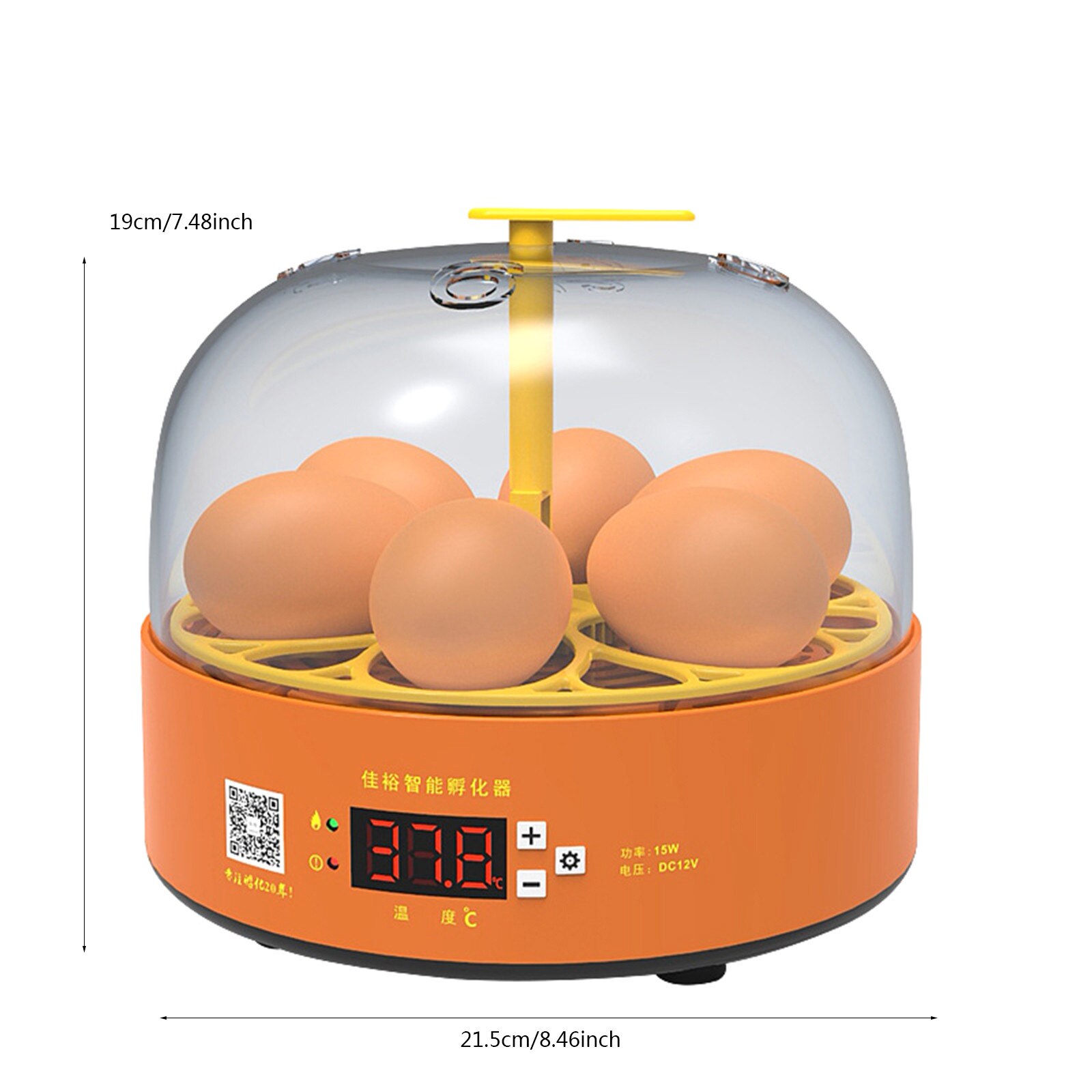 7 Eggs Incubator Poultry Incubation Equipment Chickens Ducks Bird Pigeon Quail Poultry Incubator Incubator Automatic Turn Eggs
