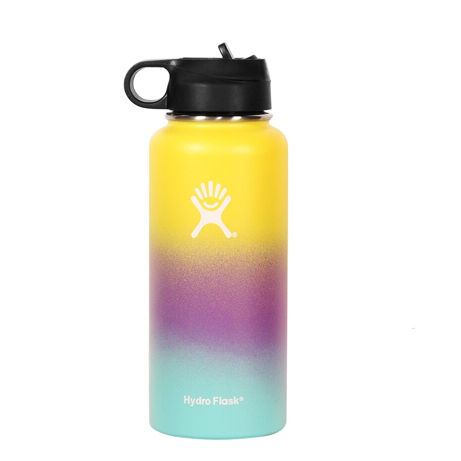 Sports Bottle Hydro Flask 32oz Tumbler Flask Vacuum Insulated Flask Stainless Steel Water Bottle Wide Mouth Outdoor: Purple 