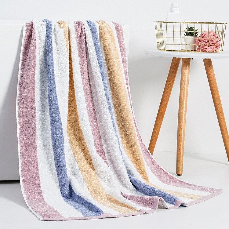 Toalla de baño de algodón puro para adultos, paño suave y esponjoso de gran tamaño para viajes, gimnasio, Camping, Sauna y playa, 90x180cm, para todas las estaciones: Purple Blue