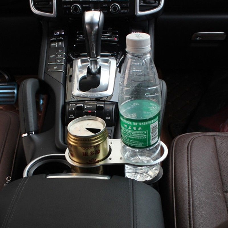 Soporte Universal para bebidas de coche, Soporte para vasos con doble agujero, suministros para automóviles, accesorios para coche, portabotellas negro