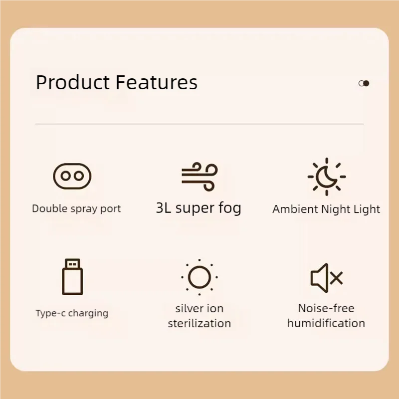 Xiaomi Youpin Humidifier Air Purifier Double Spray Humidifier with Night Light Quiet Humidifier Cool Mist Aromatherapy Heavy Fog