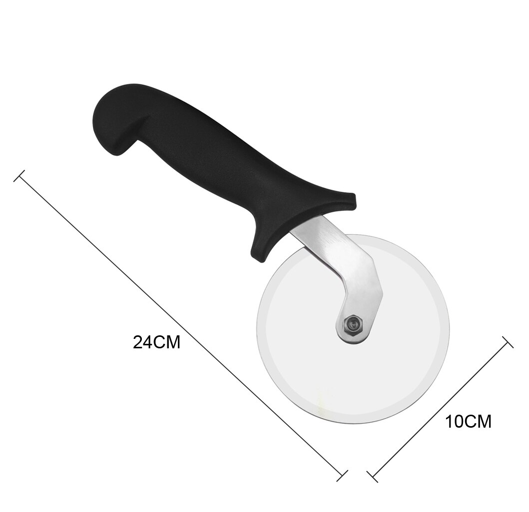 Pizza Cutter Wheel Stainless Steel Slicer Sharp funny Classic Cutters Kitchen Gadget with Finger Guard Protects: Style 1 Black
