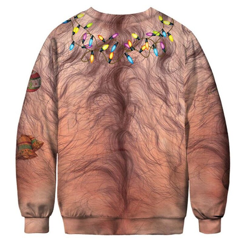 Hombres Mujeres Cosplay feo Navidad suéteres Navidad sudadera 3D divertido impreso vacaciones Navidad ropa suéter suéteres