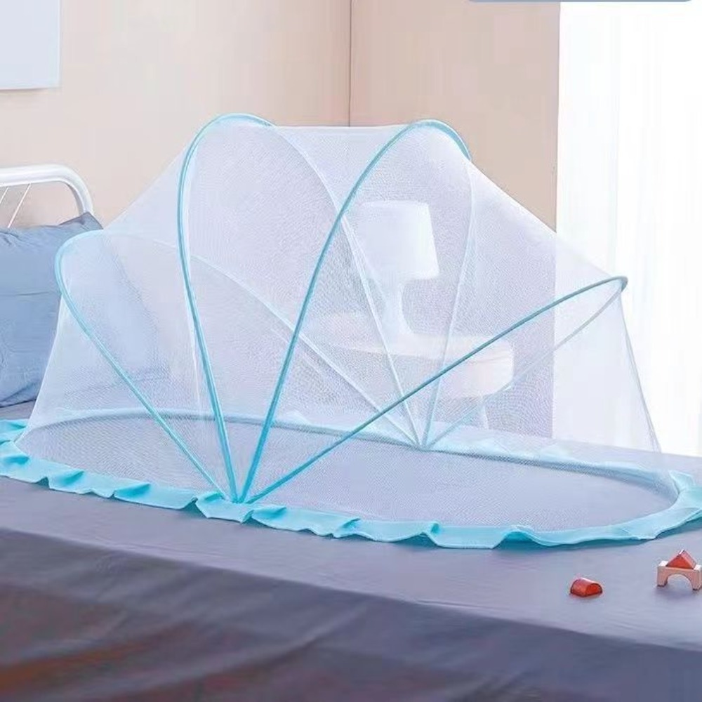 Nuovo letto pieghevole zanzariera unded accessori per bambini baldacchino per bambini yurta parasole in plastica copertura per zanzare: Giallo