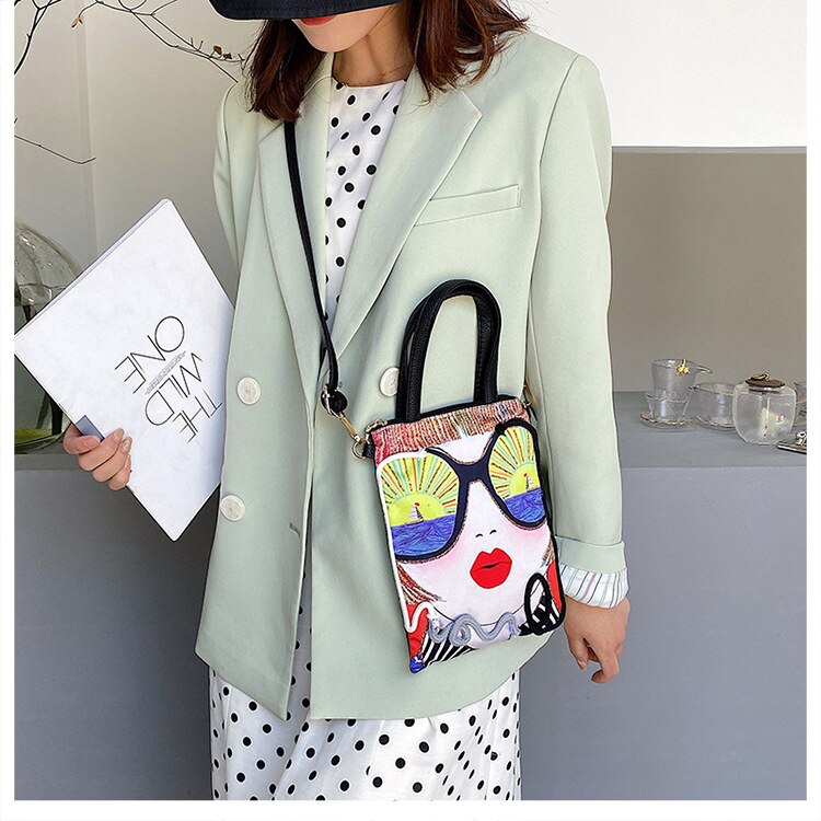 Leren damestassen en handtassen met pailletten, crossbody tas, schoudertas voor dames, casual tas