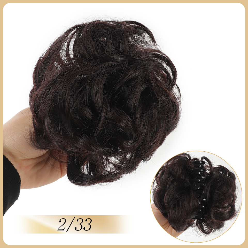 Synthetic Hair Messy Bun Hair Piece Bun Fluffy Elastic Rubber Band Suitable For Women To Wear