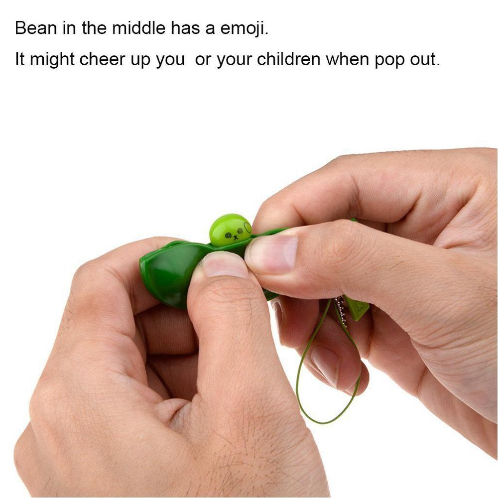 Huilong Maodou Toys Bored Bean Peas Relief Decompression Magic Beans Expression Squeeze Beans Vent Keychain Toys antistress