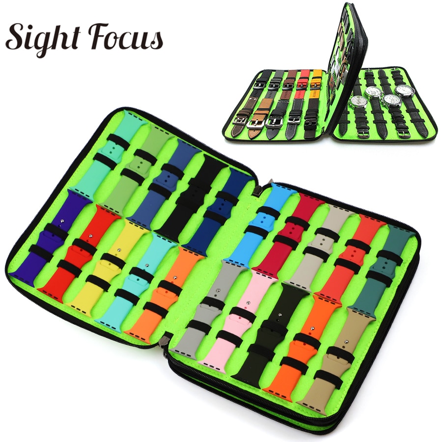 40 Slot Felt Watch Organizer Box Case Watchband Storage Bag For Apple Watch Organizer Apple Watch Strap Organizer Watch Holder