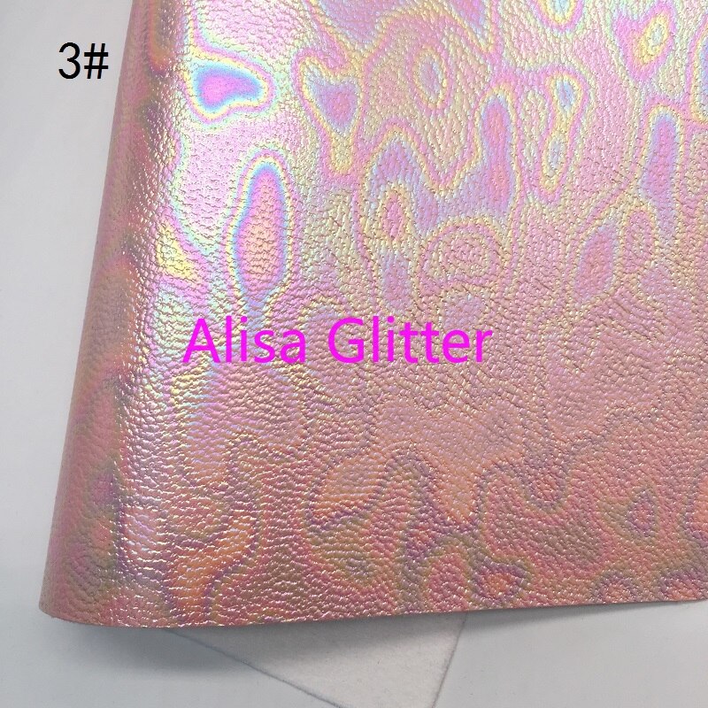 Alisa-cuero sintético de grano de cocodrilo rosa brillante, tamaño A4, 21x29cm, tela con estampado de leopardo dorado, para manualidades, G250, 1 Uds.: 3