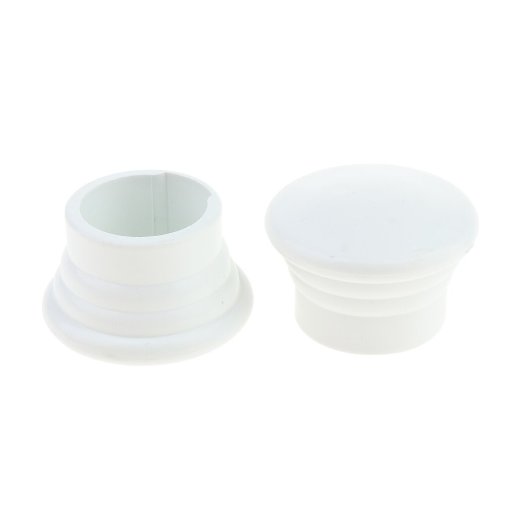 2 Pack Window Curtain Rod End Heads Only Drapery Rod Finials Cap Inner 28mm Diameter: White