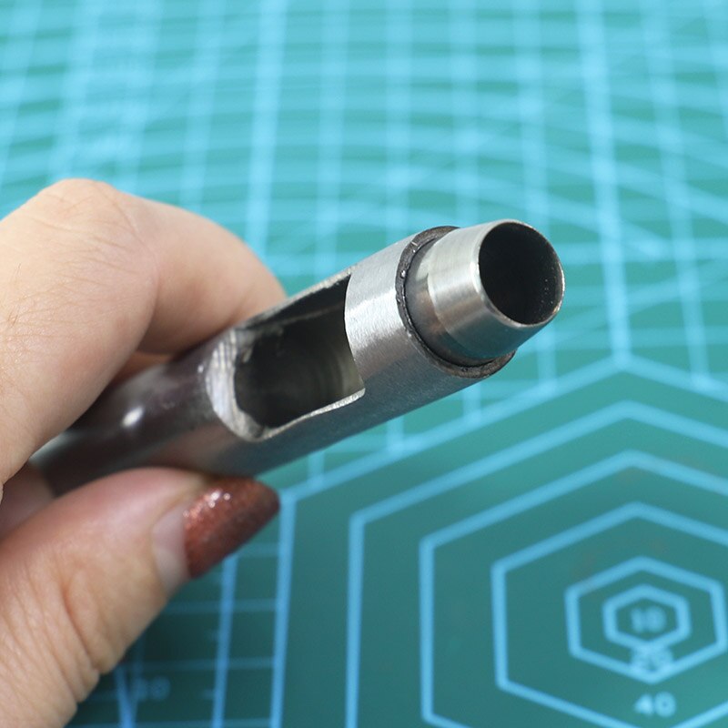 Leather Punch Tool Set Leather Hole Craft Kit Hollow Drilling Puncher Belt Punching Helper DIY Leather Craftwork Accessories