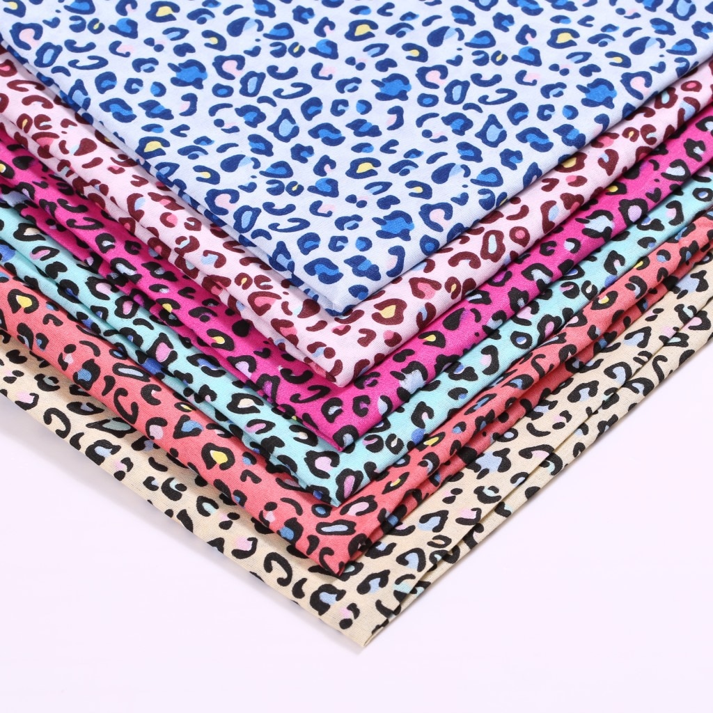 50*147cm leopardbläck tryckt 100%  polyestertyg för vävnad barntextil för sömnad tecknad twilltyg ,c12286