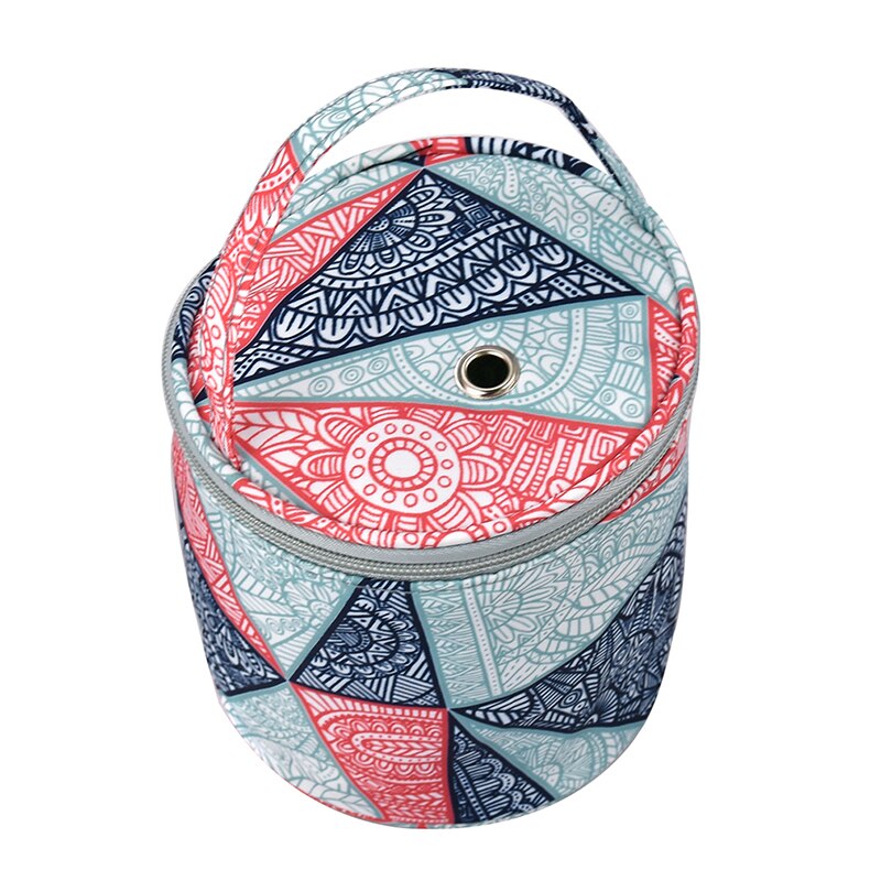 Knitting Yarn Crochet Round Storage Bag Knitting Needles Yarn Tote Organizer DIY Craft Woolen Basket Sewing Tool Bag