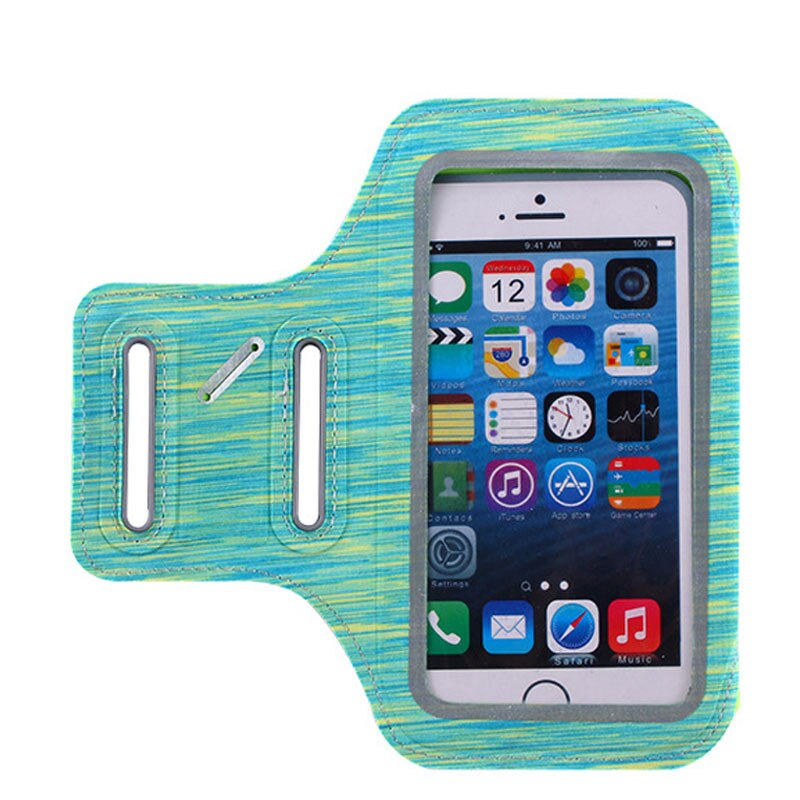 5.7'' Running Sports Phone Case On Hand Phone Holder Brassard Arm band For Samsung S10 S10e iPhone X XR 7 8 Plus Armbands Bags: Green