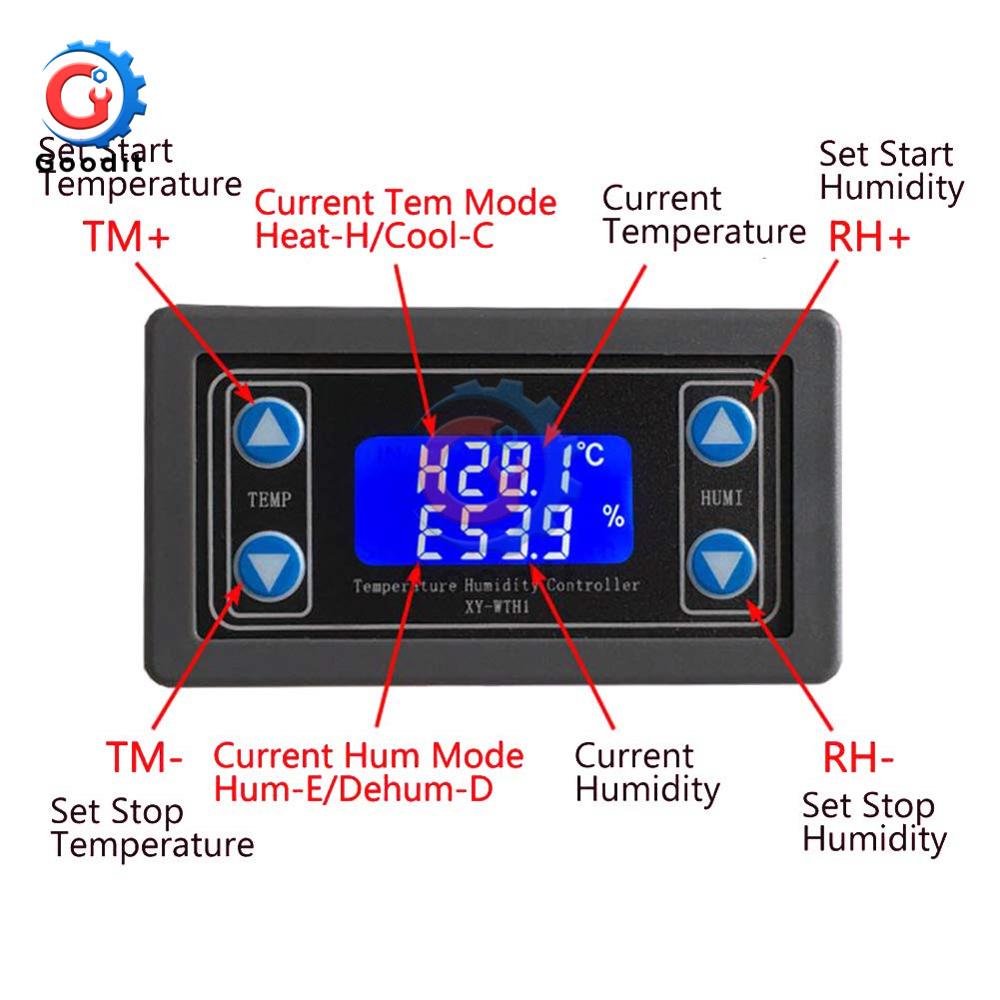 Régulateur Température Et Humidité STC-1000Pro-TH - Pour Terrarium, Serre, Fermentation - Double Sortie 220V