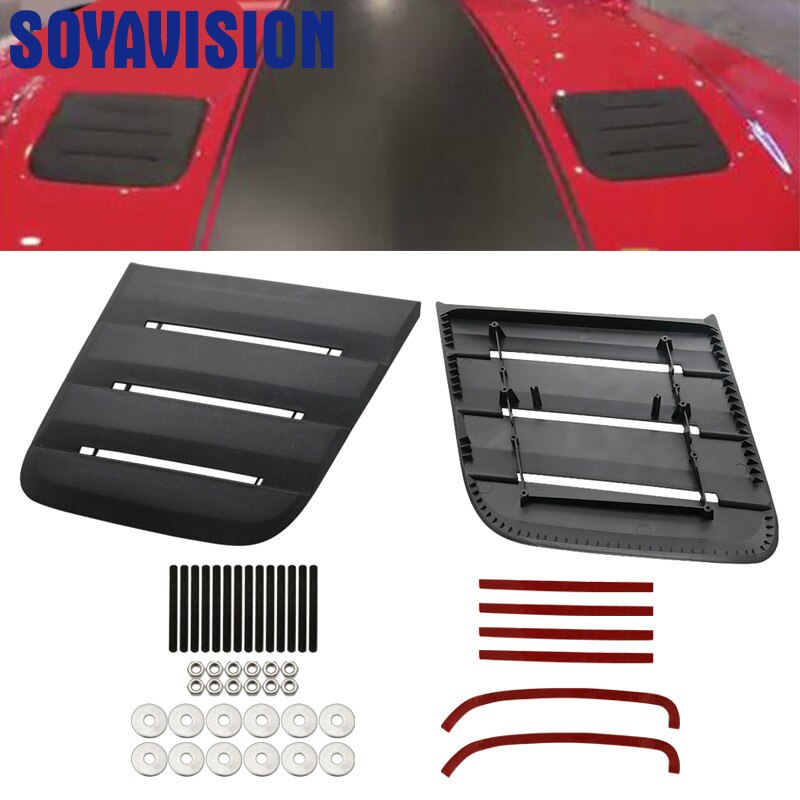 For Ford Mustang Roush + Car Black Engine Outlet Decorative ABS