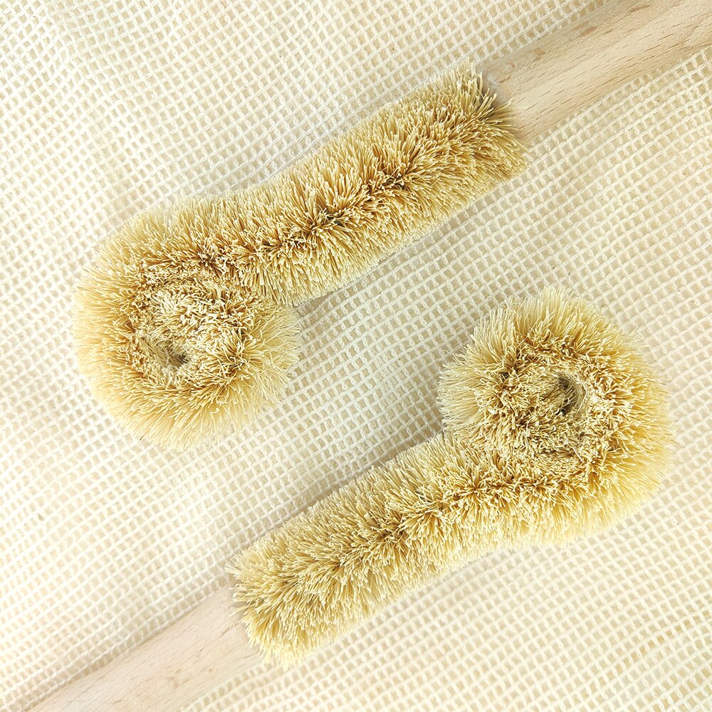 Coconut fiber Brown Kitchen Cleaning Brush Natural Coir Brush hemp fiber non-stick skillet brush dish washing bottle cleaner