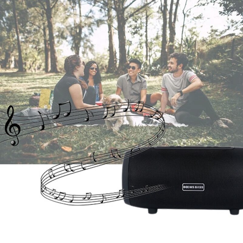 Booms Bass L9 Bluetooth Speaker Bass Portable Column Wireless Stereo Subwoofer Music Play Soundbox